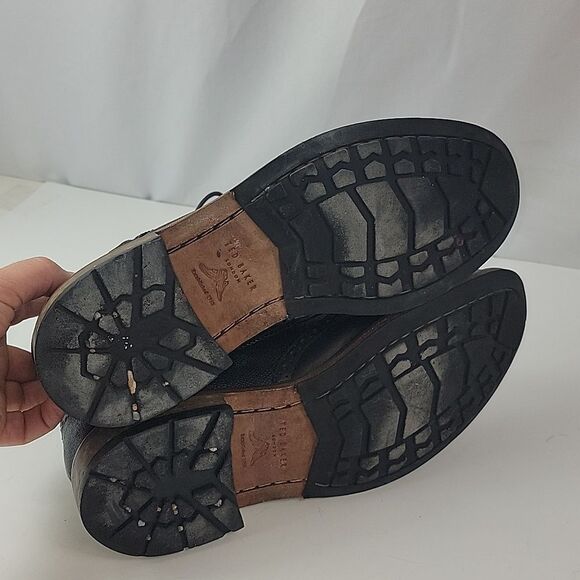 Ted Baker Derby Brogue Black Leather Men's Boots - Picture 13 of 14